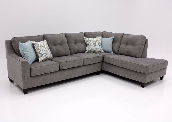 Smoke Gray Surge Sectional Sofa by Lane at an Angle | Home Furniture Plus Bedding