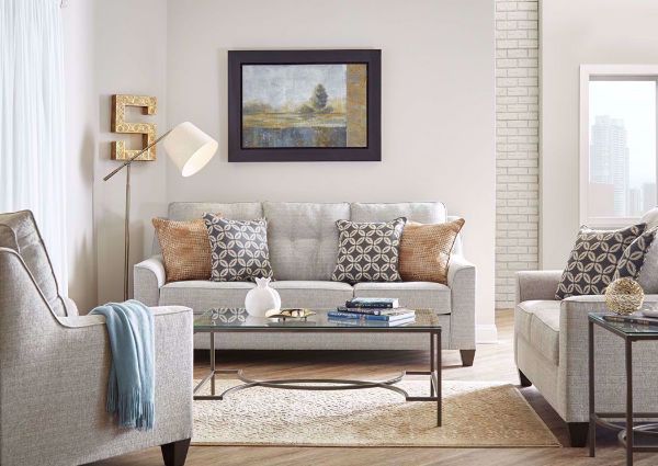 Danta Sofa Set in Light Brown Tweed by Lane Home Furnishings | Home Furniture Plus Bedding