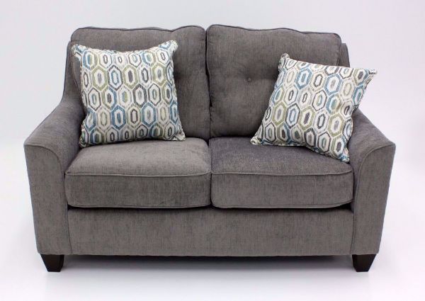 Smoke Gray Loveseat with Accent Pillows Included in the Surge Sofa Set by Lane Home Furnishings | Home Furniture Plus Bedding