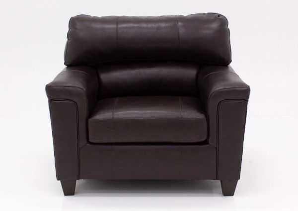Dark Brown Soft Touch Chair, Front Facing | Home Furniture Plus Bedding