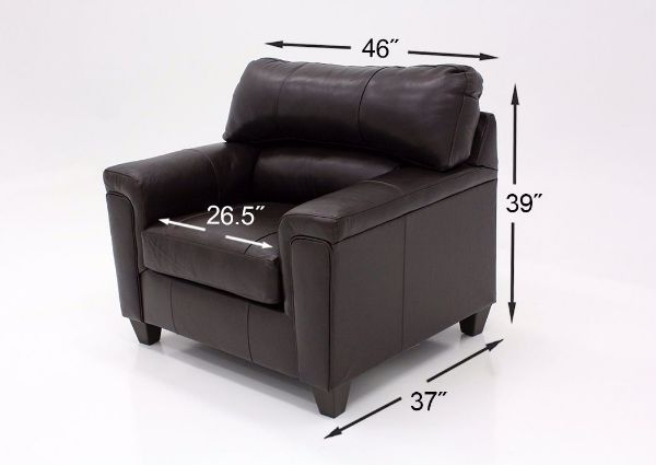 Dark Brown Soft Touch Chair Dimensions | Home Furniture Plus Bedding