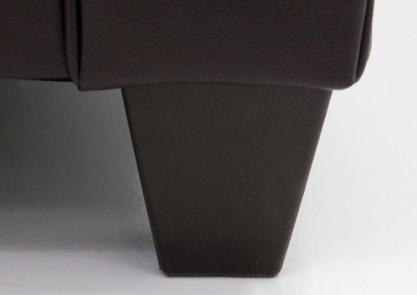 Dark Brown Soft Touch Chair Foot Detail | Home Furniture Plus Bedding