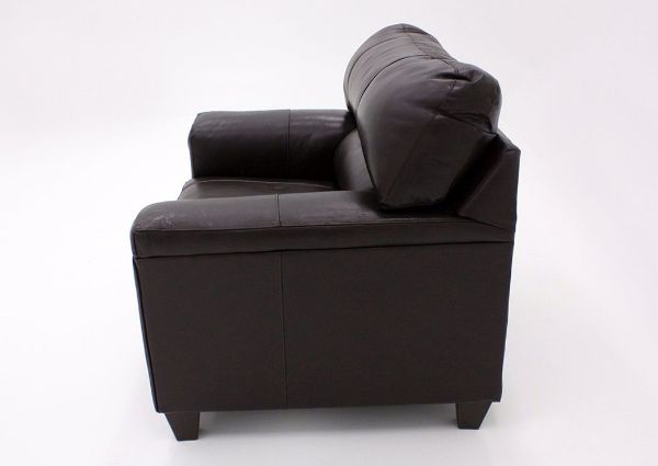 Dark Brown Soft Touch Chair, Side View | Home Furniture Plus Bedding