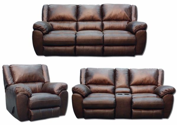 Picture of Shiloh Reclining Sofa Set - Brown