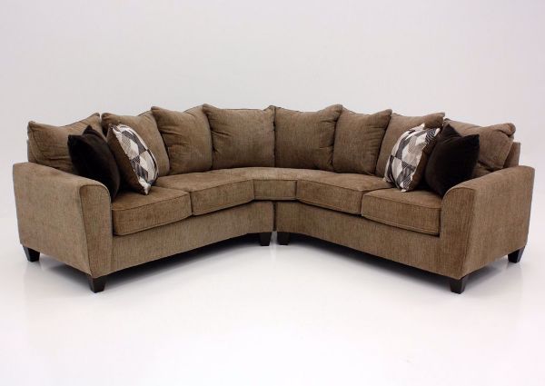 Reed Sectional Sofa, Light Brown, Front Facing | Home Furniture Plus Bedding