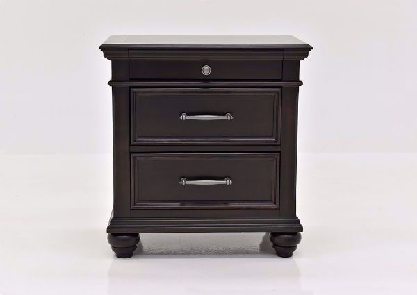 Dark Brown Brynhurst Nightstand by Ashley Furniture Facing Front | Home Furniture Plus Mattress