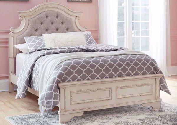 Picture of Realyn Upholstered Full Bed - White