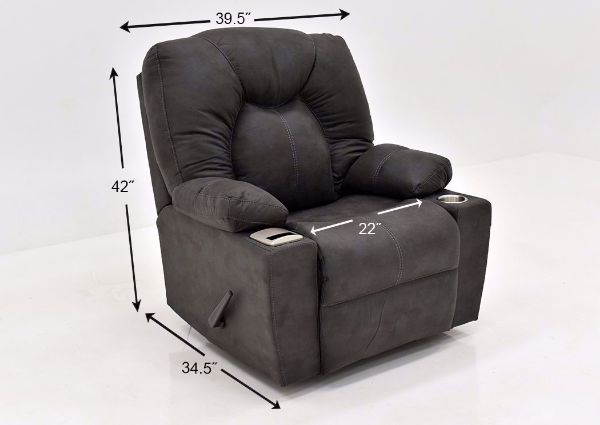 Cranden Rocker Recliner - Dark Gray by Franklin Dimensions | Home Furniture Plus Mattress