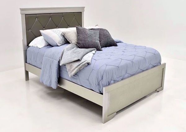 Picture of Amalia King Size Upholstered Bed - Silver