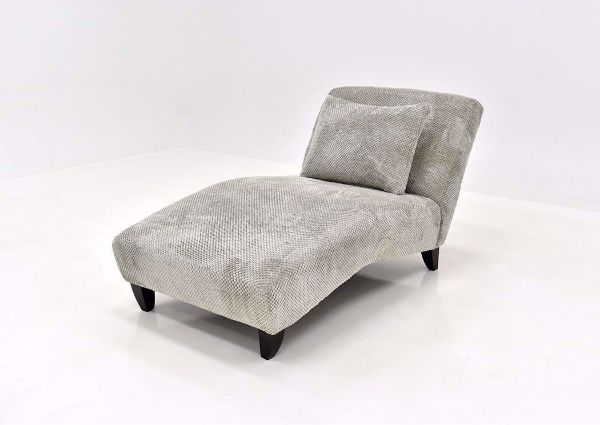 Flint Gray Davos Chaise Lounge Chair by Chairs America at an Angle | Home Furniture Plus Mattress