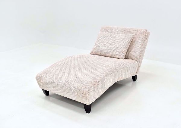 Off White Davos Chaise Lounge Chair by Chairs America at an Angle | Home Furniture Plus Mattress