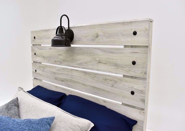 Rustic White Cambeck Full Size Bed by Ashley Furniture Showing the Headboard Details | Home Furniture Plus Mattress