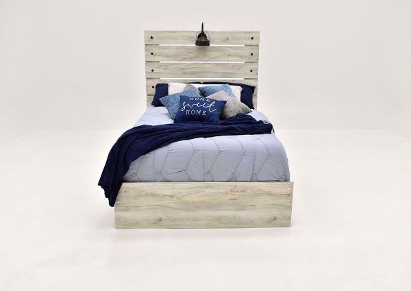 Rustic White Cambeck Full Size Bed by Ashley Furniture Facing Front | Home Furniture Plus Mattress