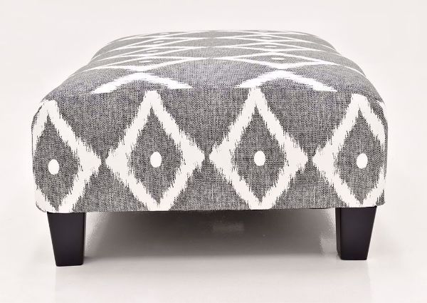 Gray Stonewash Ottoman by Albany Showing the Side View | Home Furniture Plus Mattress