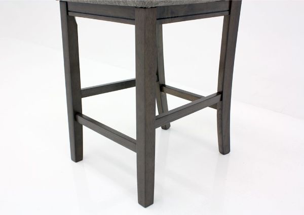 Close Up of the Foot Rest on the Dark Gray Bardstown Counter Height Dining Chair | Home Furniture Plus Bedding