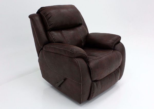 Brown Palance Swivel Glider Recliner at an Angle | Home Furniture Plus Mattress