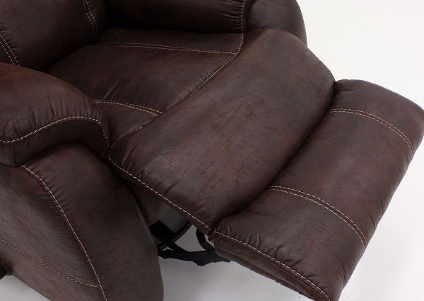 Brown Palance Swivel Glider Recliner Showing the Chaise in an Open Position | Home Furniture Plus Mattress