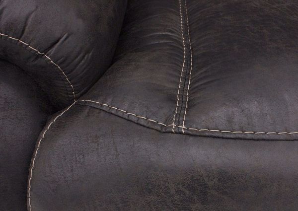 Dark Gray Palance Swivel Glider Recliner Showing the Stitching Detail | Home Furniture Plus Bedding