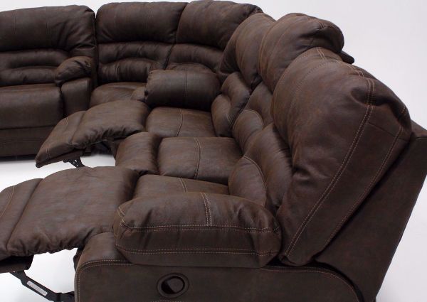 Right Side View of the Brown Legacy Reclining Sectional Sofa in Reclined Position | Home Furniture Plus Bedding
