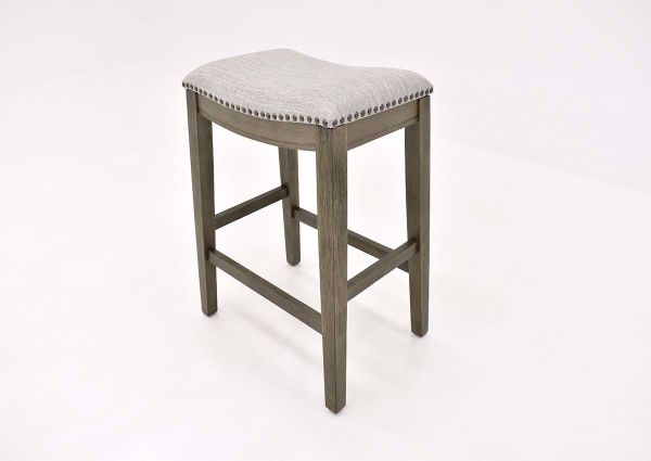 Dexter 24" Counter Height Barstool - Beige with Gray Angle View | Home Furniture Plus Bedding