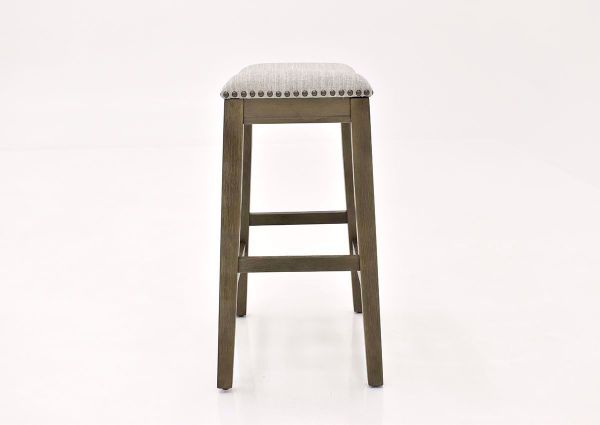 Dexter 24" Counter Height Barstool - Beige with Gray Side View | Home Furniture Plus Bedding