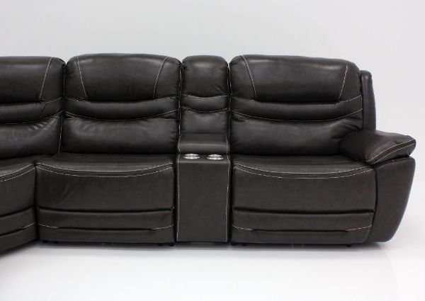 Front Facing View of the Right Section of the Gray Dallas POWER Reclining Sectional Sofa  | Home Furniture Plus Bedding