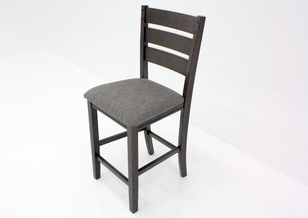 Angled View of the Dark Gray Bardstown Counter Height Dining Chair | Home Furniture Plus Bedding