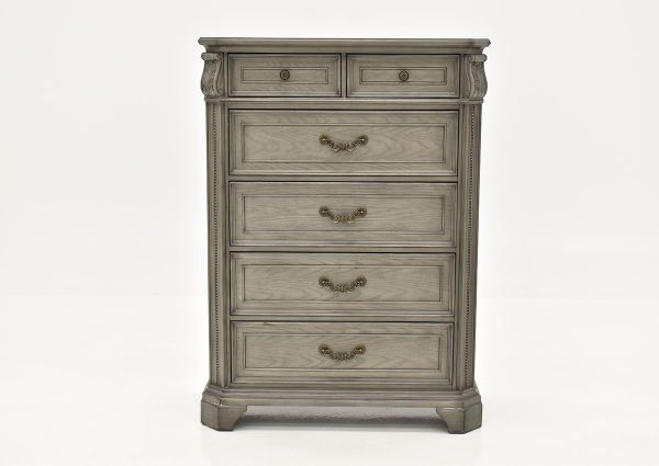 Gray Siena Chest of Drawers by Avalon Furniture, Showing the Front View | Home Furniture Plus Bedding