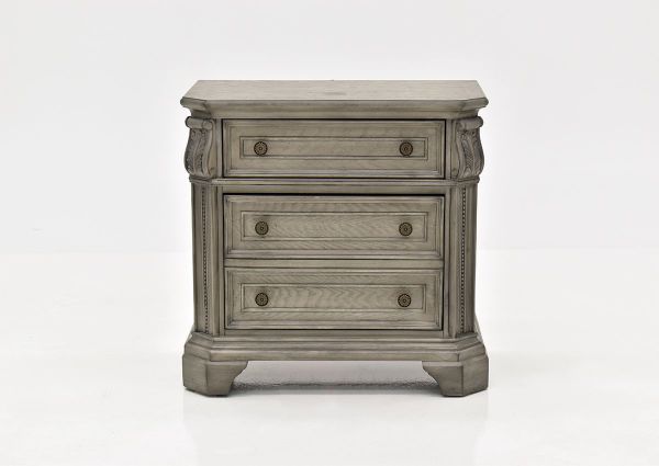 Gray Siena Nightstand by Avalon Furniture Facing Front | Home Furniture Plus Bedding