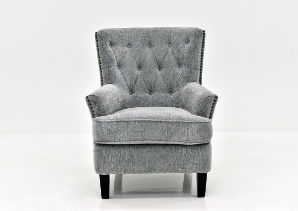 Ash Gray Bryson Accent Chair by Jofran Showing the Front View | Home Furniture Plus Bedding