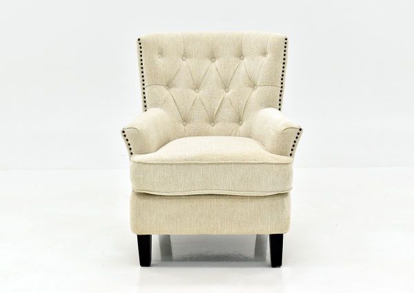Off White Bryson Accent Chair by Jofran Showing the Front View | Home Furniture Plus Bedding