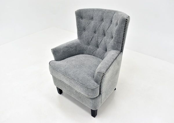 Ash Gray Bryson Accent Chair by Jofran Showing the Angle View | Home Furniture Plus Bedding