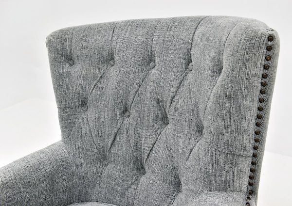 Ash Gray Bryson Accent Chair by Jofran Showing the Tufted Seat Back | Home Furniture Plus Bedding