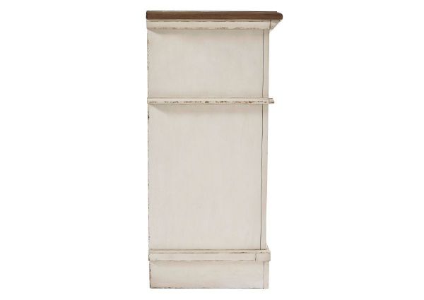 Antique White Realyn Dresser with Mirror by Ashley Furniture Showing the Side Detail | Home Furniture Plus Bedding