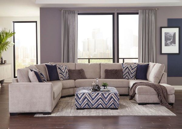Gray Prowler Large Sectional Sofa by Albany Industries Showing the Room Setting, Made in the USA | Home Furniture Plus Bedding