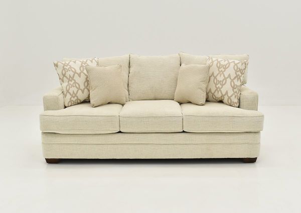 Off White Chadwick Sofa by Klaussner Showing the Front View, Made in the USA | Home Furniture Plus Bedding
