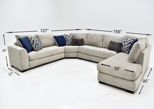 Picture of Prowler Large Sectional Sofa - Gray