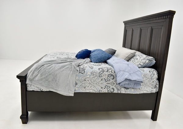 Dark Brown McCabe Queen Size Storage Bed by Elements Showing the Side View | Home Furniture Plus Bedding