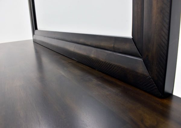 Dark Brown McCabe Dresser with Mirror by Elements Showing the Dresser Top | Home Furniture Plus Bedding