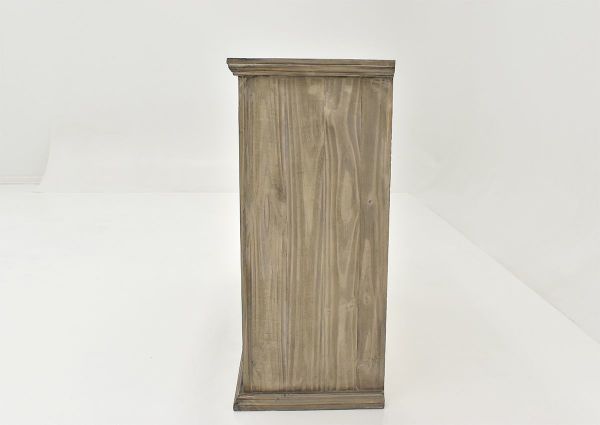Granite Gray Westgate 2 Door Cabinet by Vintage Furniture Showing the Side View | Home Furniture Plus Bedding