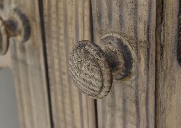 Granite Gray Westgate 2 Door Cabinet by Vintage Furniture Showing the Door Knob Detail | Home Furniture Plus Bedding