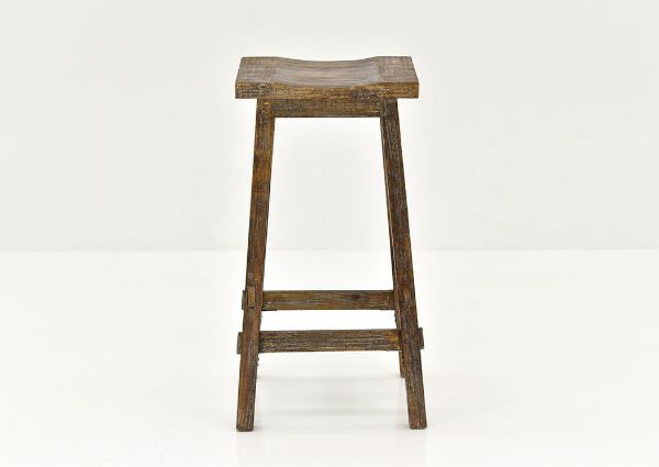 Barnwood Brown Trent 30 Inch Barstool by Vintage Showing the Front View  | Home Furniture Plus Bedding