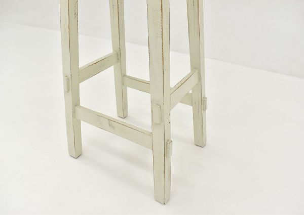 White Trent 30 Inch Barstool by Vintage Showing the Legs | Home Furniture Plus Bedding