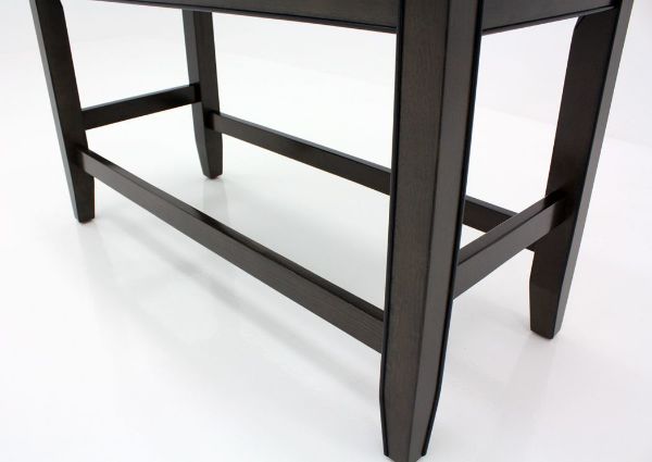 Warm Gray Fulton Pub-Style Bench Showing the Base Detail | Home Furniture Plus Mattress