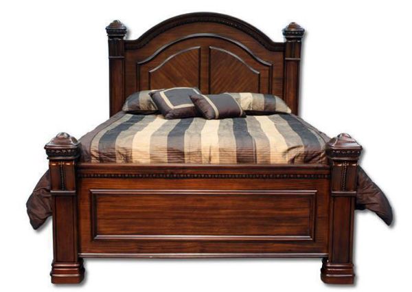Warm Brown Isabella Queen Bed Facing Front | Home Furniture Plus Mattress