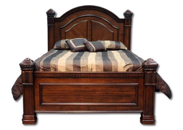 Warm Brown Isabella King Bed Facing Front | Home Furniture Plus Mattress