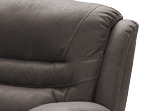 Brown Dakota POWER Reclining Sofa  Showing the Upholstery and Stitching | Home Furniture Plus Bedding