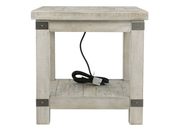Light Gray Carynhurst End Table by Ashley Furniture Showing the Front View | Home Furniture Plus Bedding