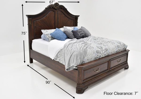 Picture of Devonshire Queen Size Panel Bedroom Set - Brown