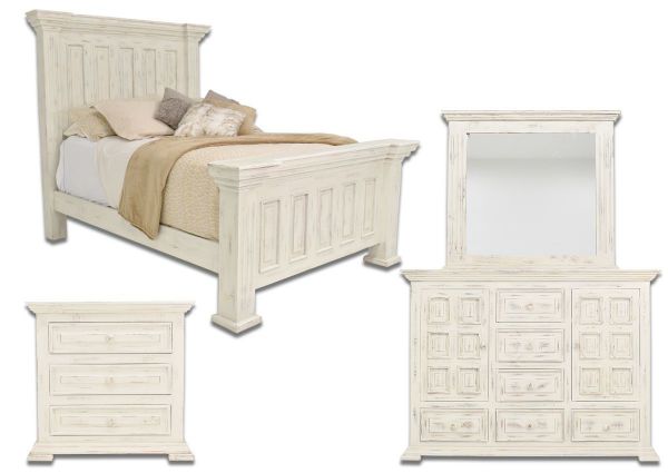 White Chalet Queen Size Bedroom Set by Vintage Furniture Showing the Group | Home Furniture Plus Bedding